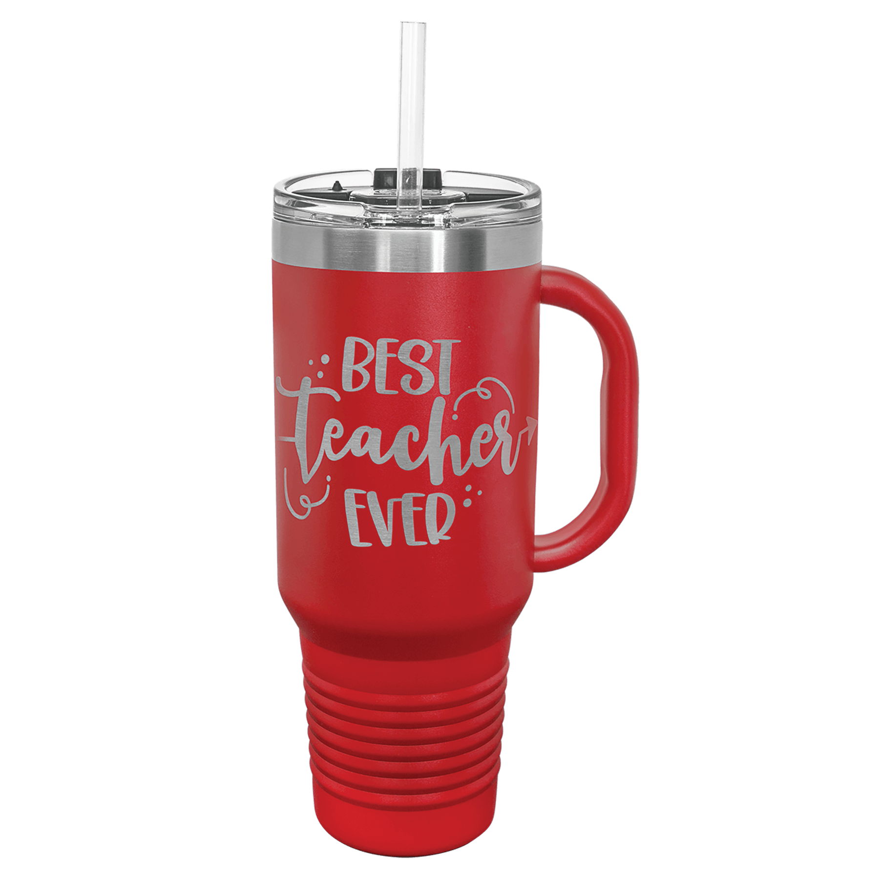 40 Oz Tumbler W/Handle & Included Straw