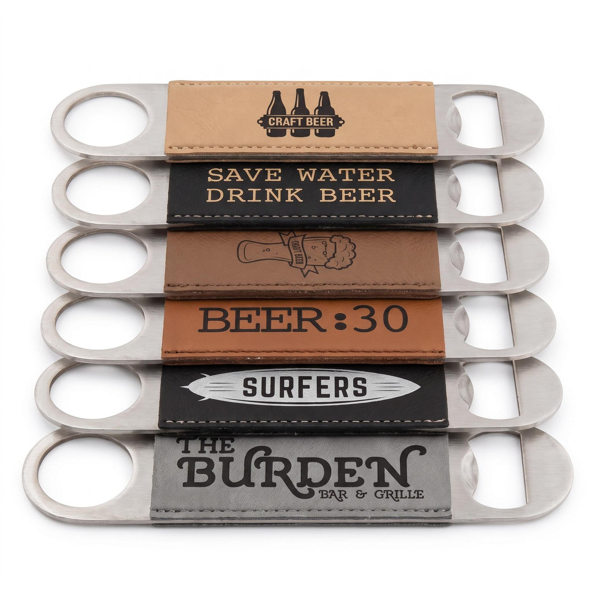 Custom Logo Leatherette Bottle Opener – Bulk Corporate Event Swag