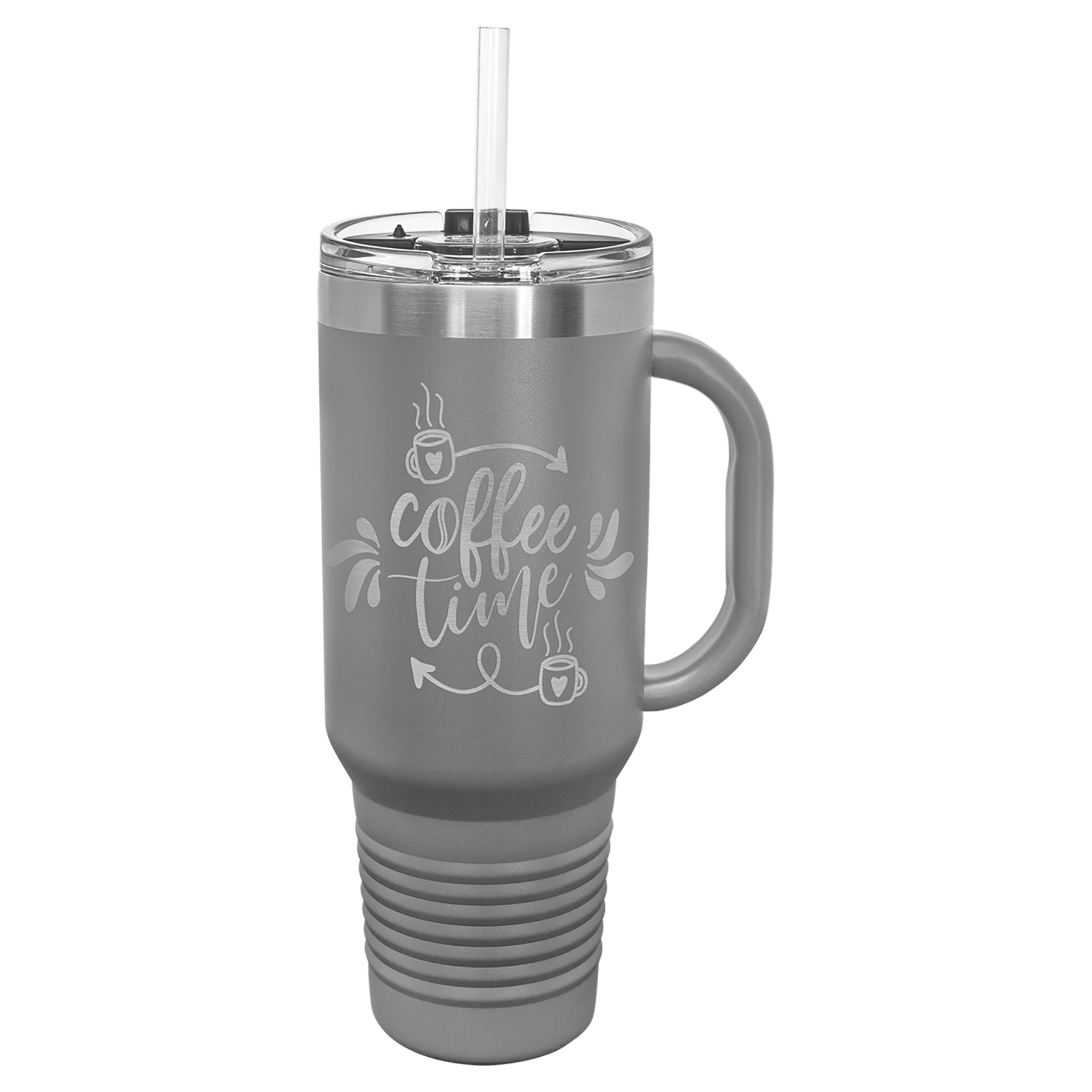 40 Oz Tumbler W/Handle & Included Straw
