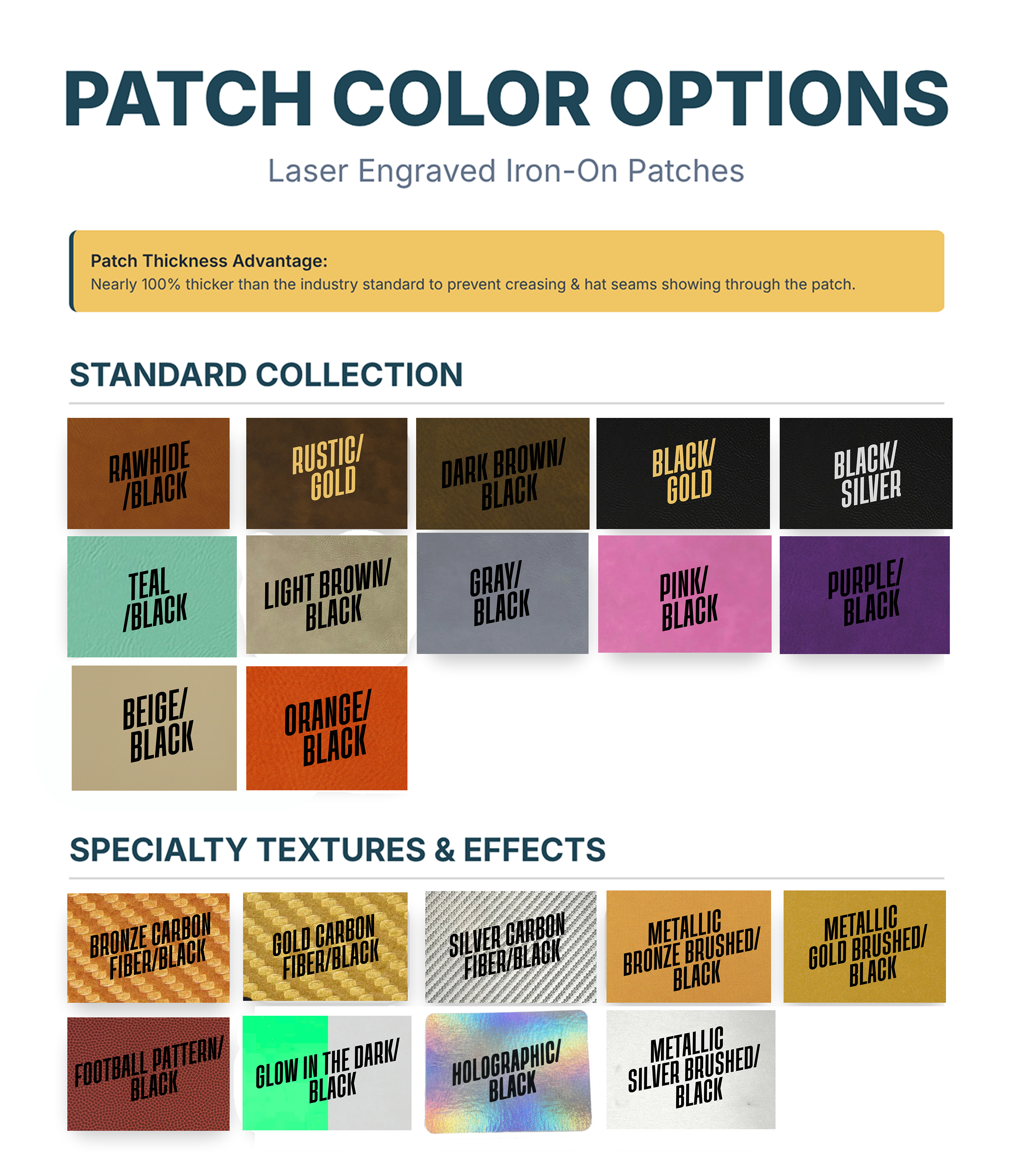 Iron-On Patches - Laser Engraved & Cut - USE CODE FREEPATCH For 1 Free Patch (New Customers Only)