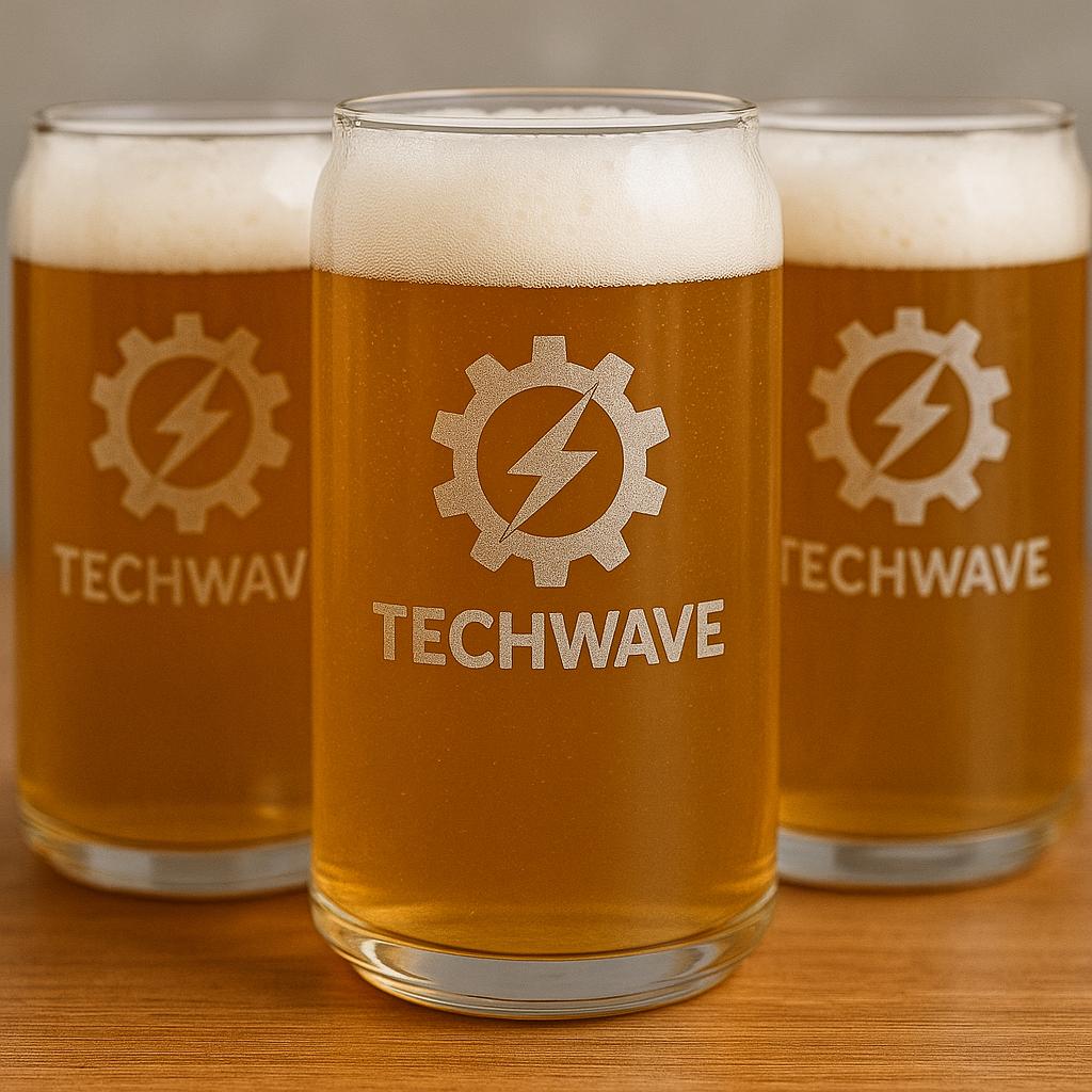 Custom Logo Beer Can Glasses 16 oz – Engraved Corporate & Event Glassware