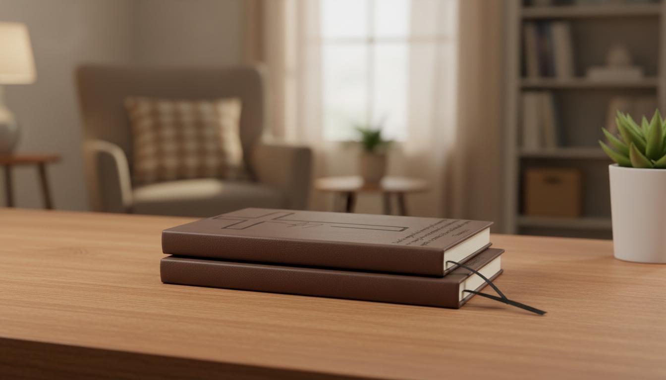 Personalized Prayer Journal  Engraved Cross Cover, Name & Bible Verse