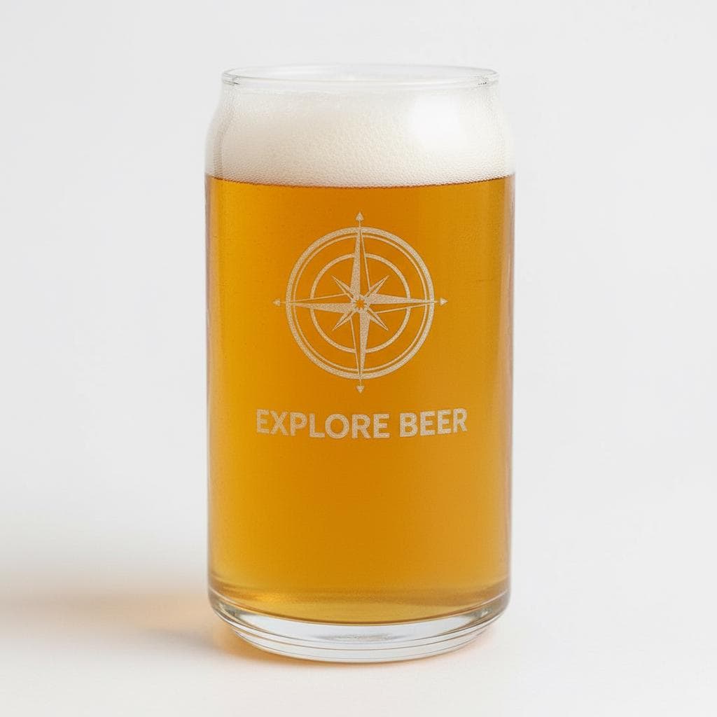 Custom Logo Beer Can Glasses 16 oz – Engraved Corporate & Event Glassware