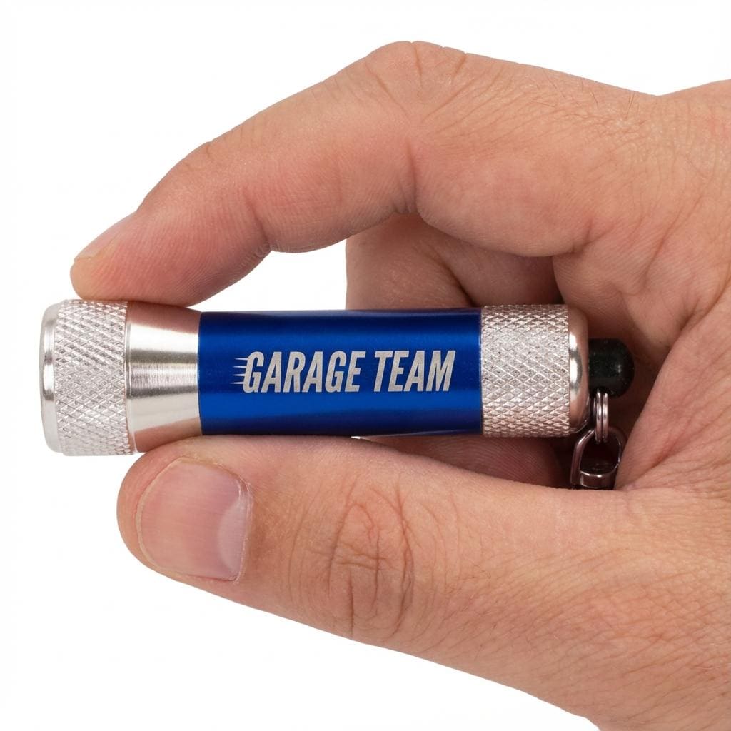 Custom Engraved LED Keychain Flashlight – Bulk Promotional Swag