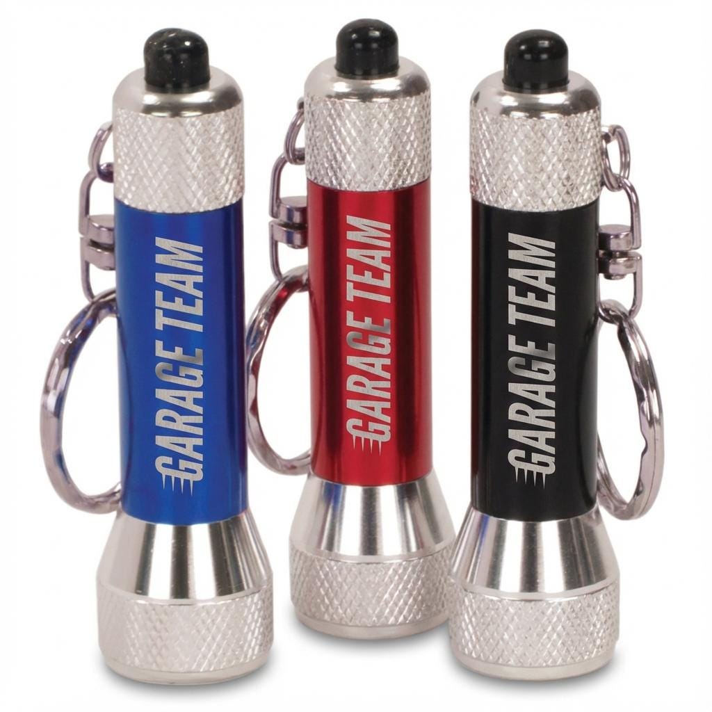 Custom Engraved LED Keychain Flashlight – Bulk Promotional Swag