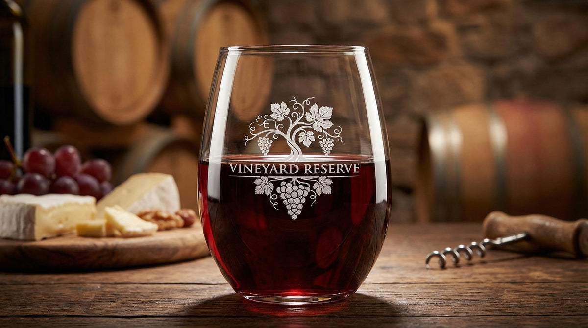 Custom Logo Stemless Wine Glasses 15 oz – Corporate & Employee Gifts