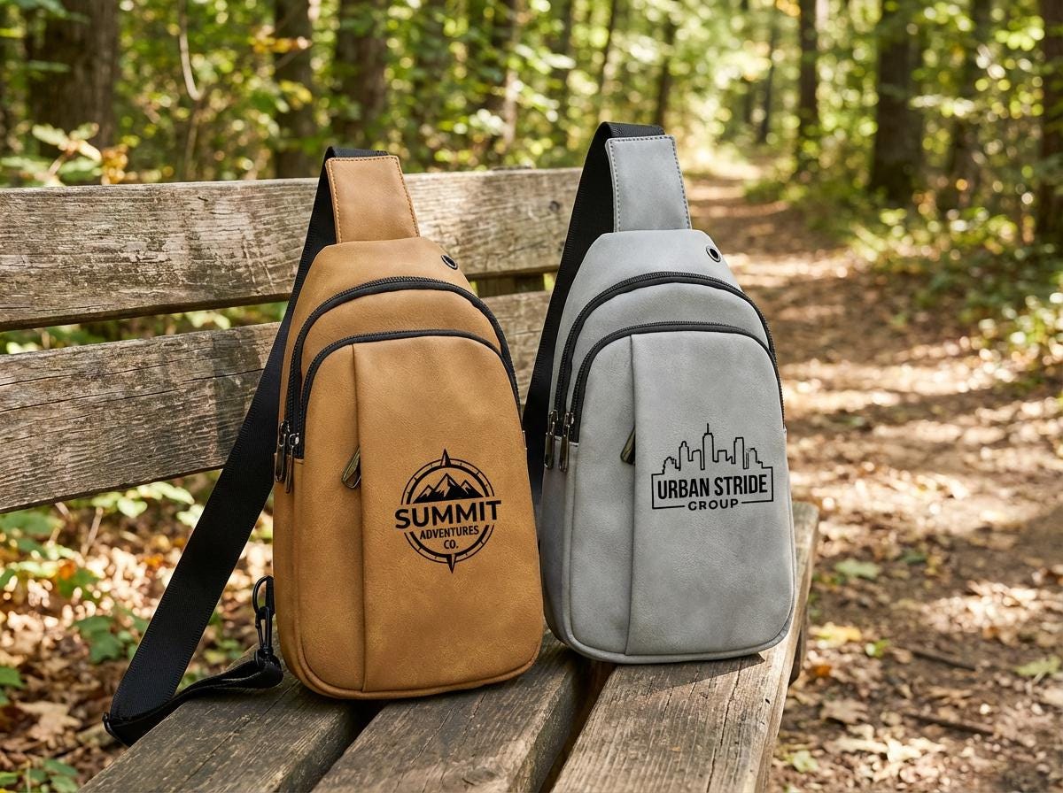 Custom Logo Sling Bag – Engraved Crossbody Explorer Bag