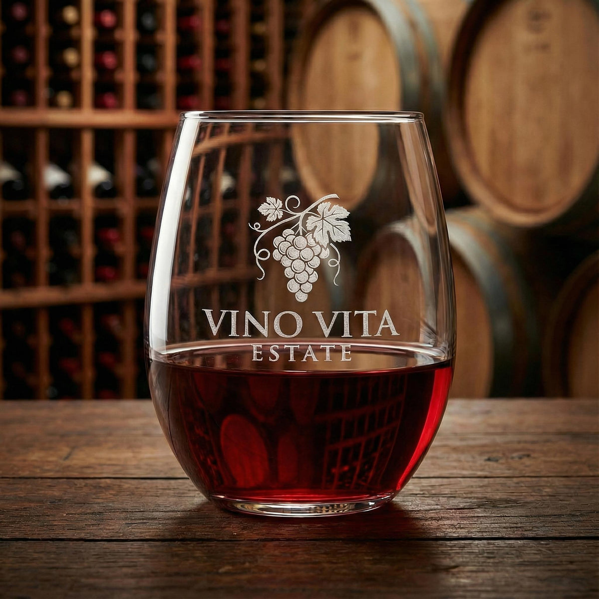 Custom Logo Stemless Wine Glasses 15 oz – Corporate & Employee Gifts