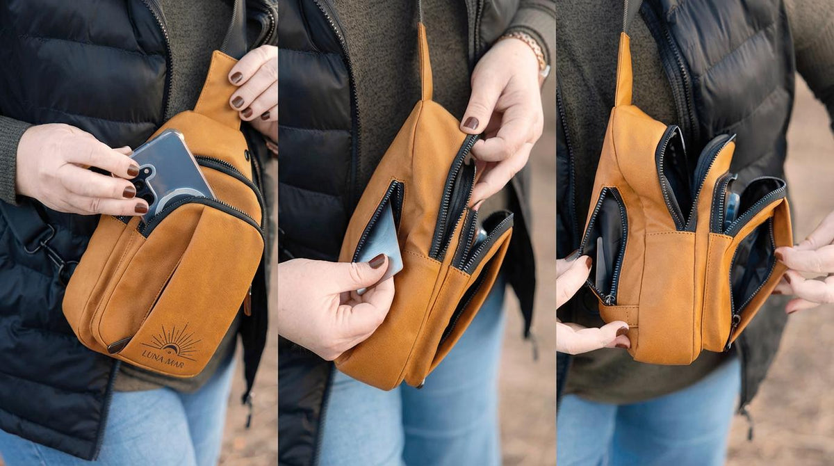 Custom Logo Sling Bag – Engraved Crossbody Explorer Bag