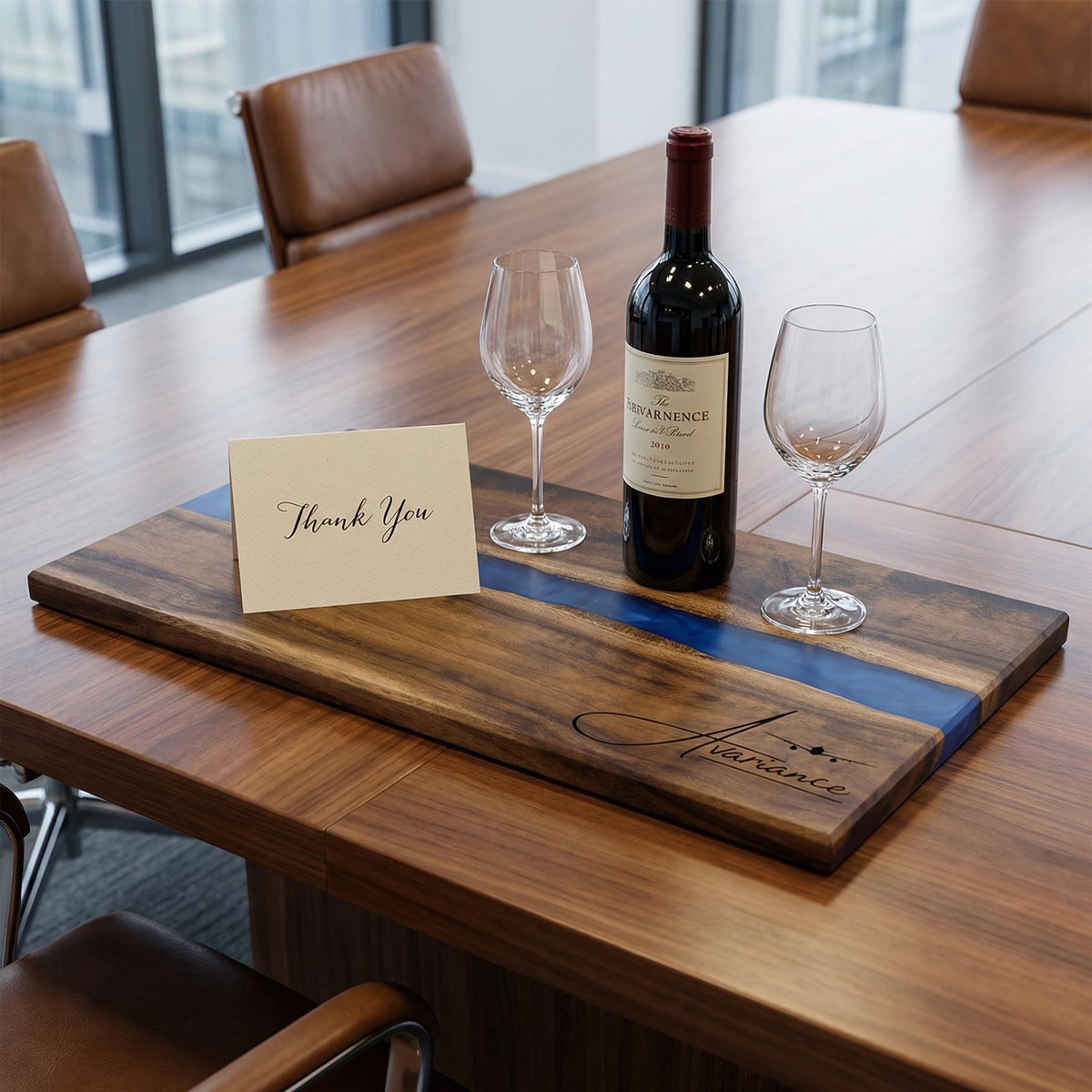 Bulk Custom Logo Resin River Charcuterie Boards – Blue Resin Acacia