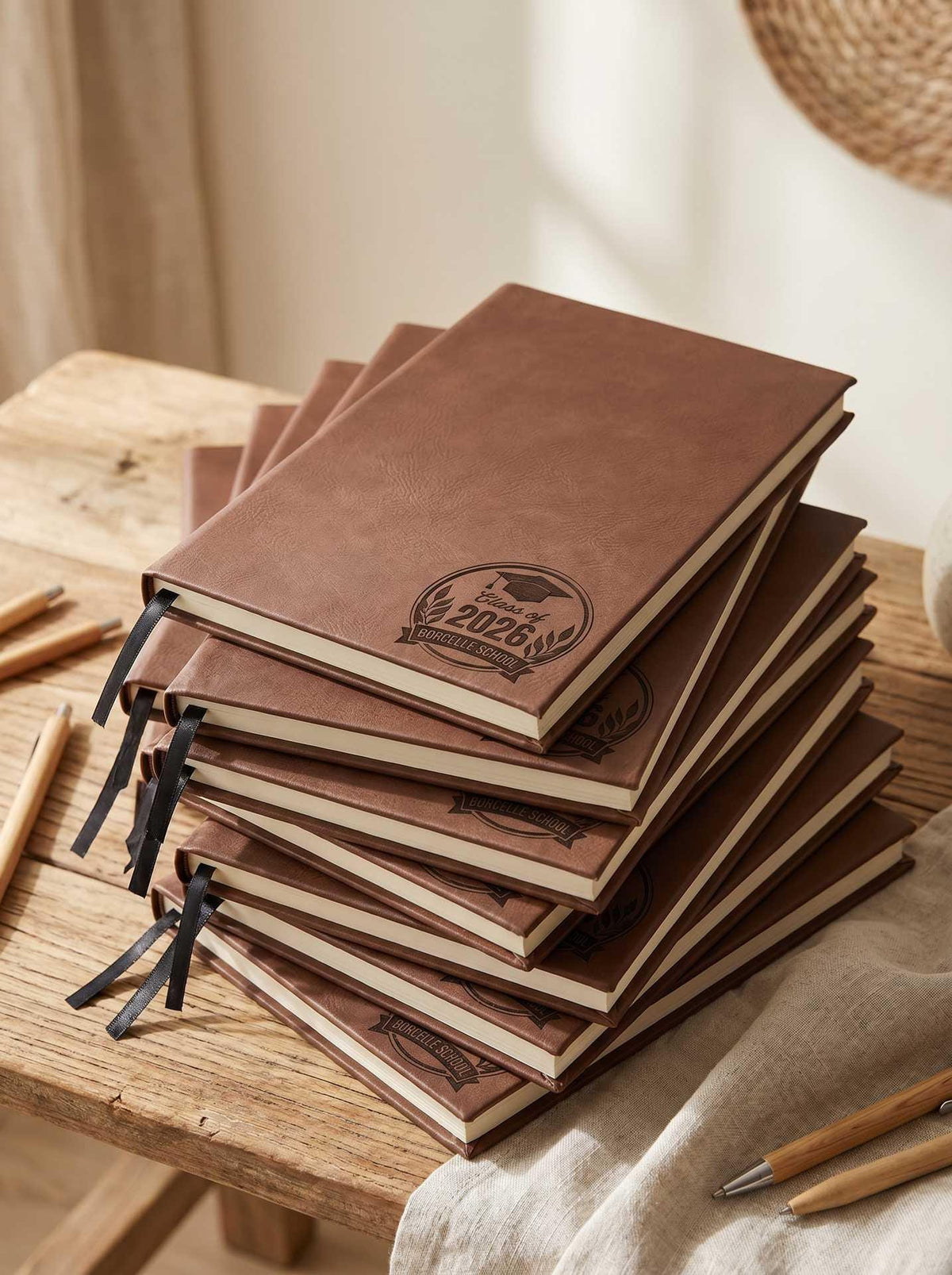 Bulk Custom Leatherette Journals with Company Logo
