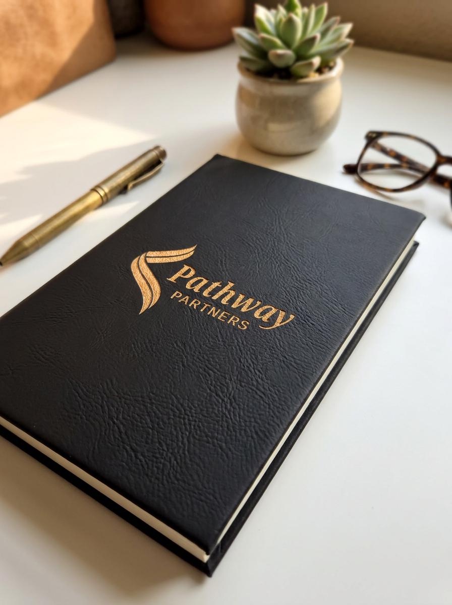 Bulk Custom Leatherette Journals with Company Logo