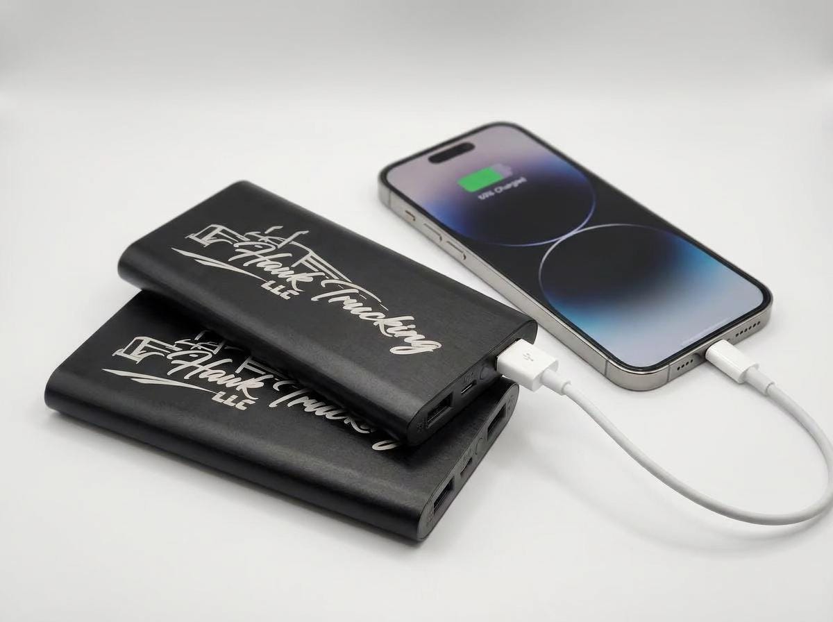 Custom Logo Power Bank 8000mAh – Branded Tech Swag