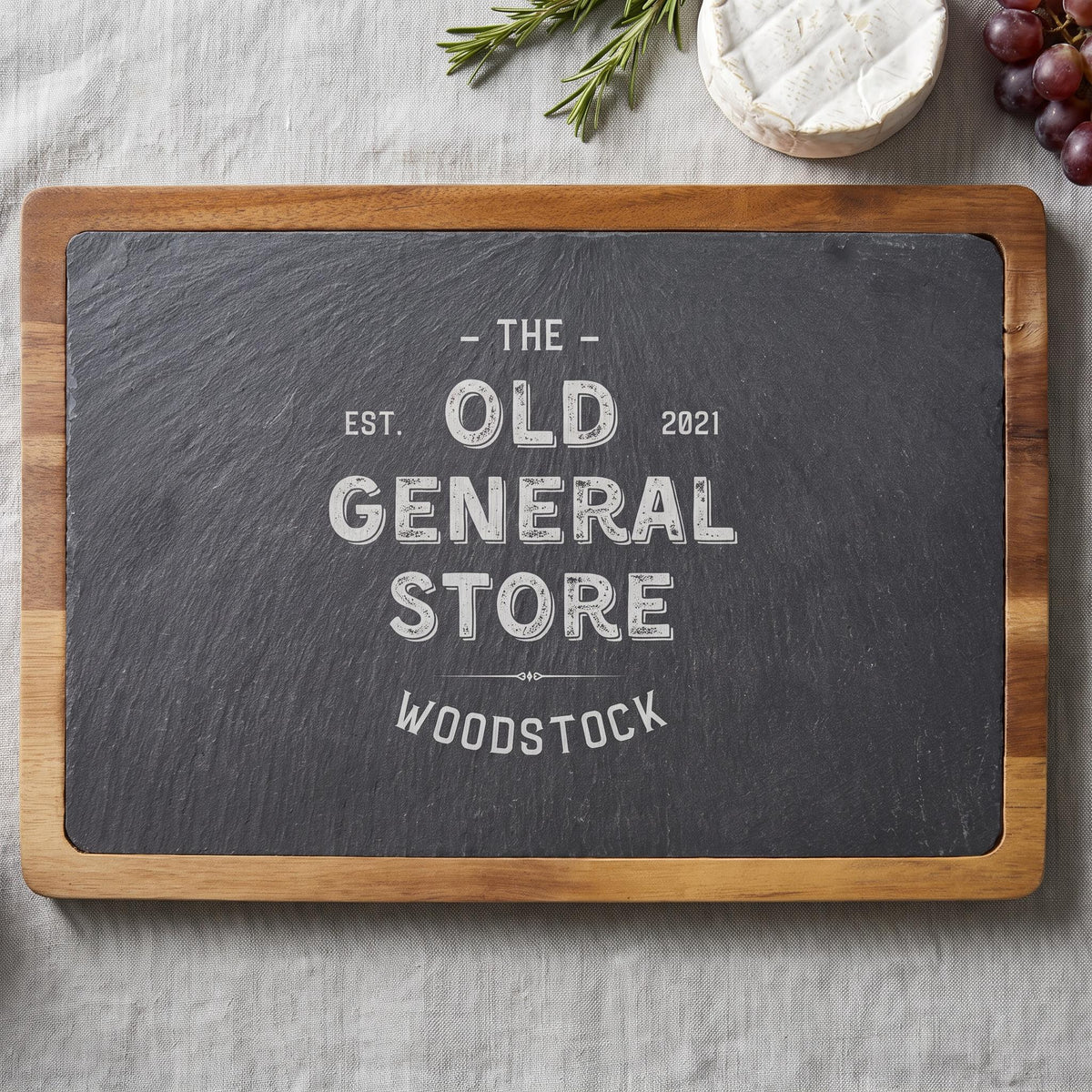 Bulk Logo Engraved Slate Cheese Boards for Corporate Clients