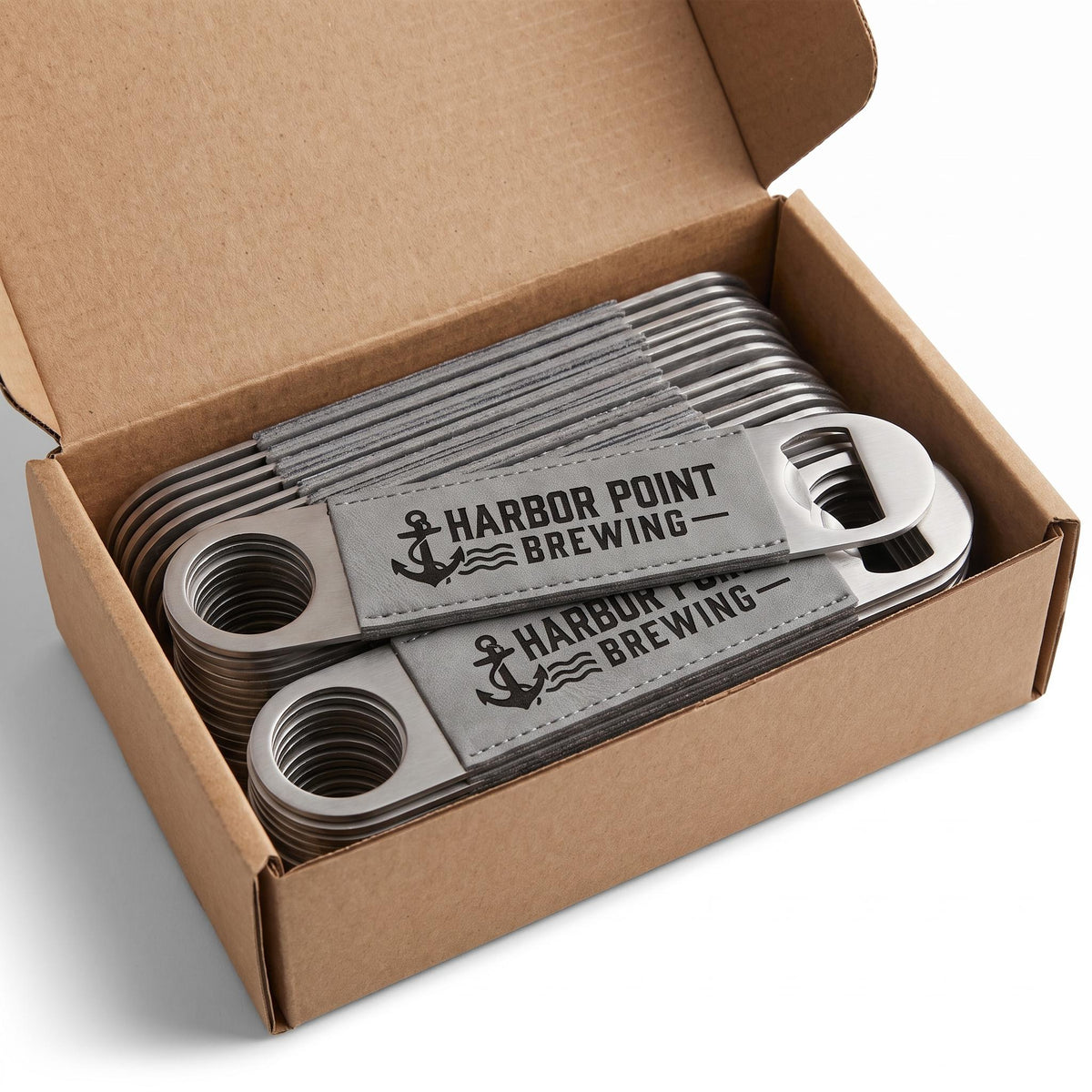 Custom Logo Leatherette Bottle Opener – Bulk Corporate Event Swag