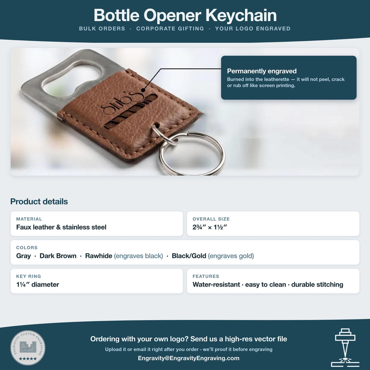 Custom Logo Bottle Opener Keychains – Bulk Promotional Swag
