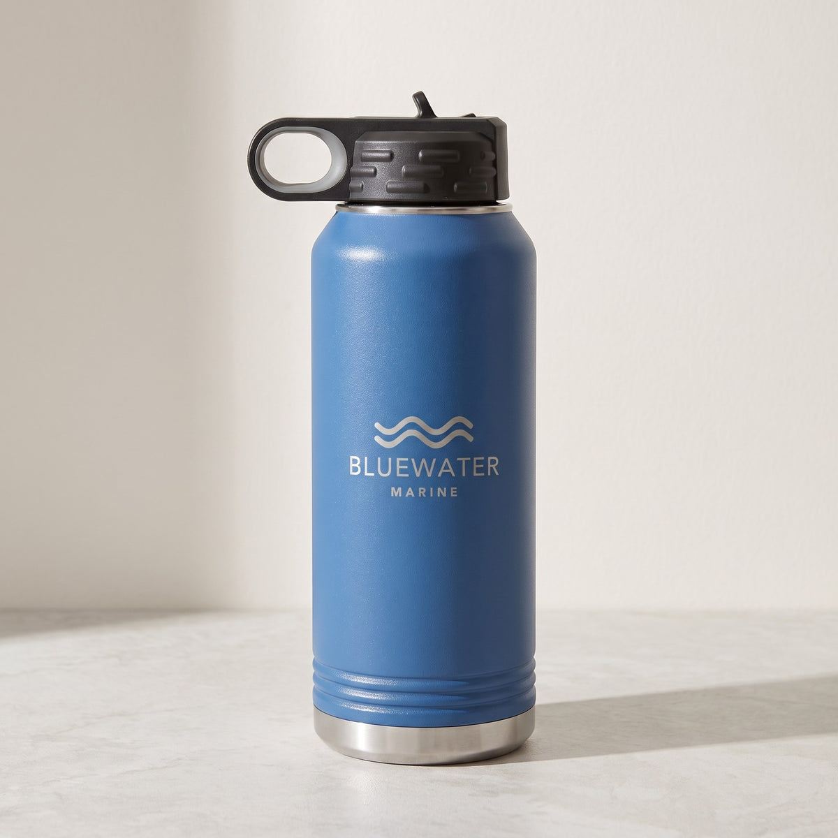 Custom Logo Polar Camel 32 oz Water Bottle – Royal Blue with sample engraved logo
